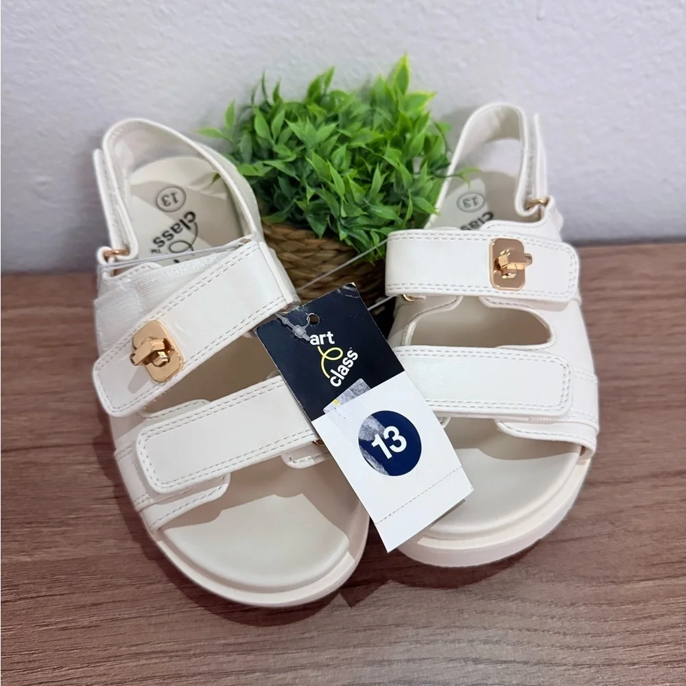 Art Class White Kids Sandals with Buckle